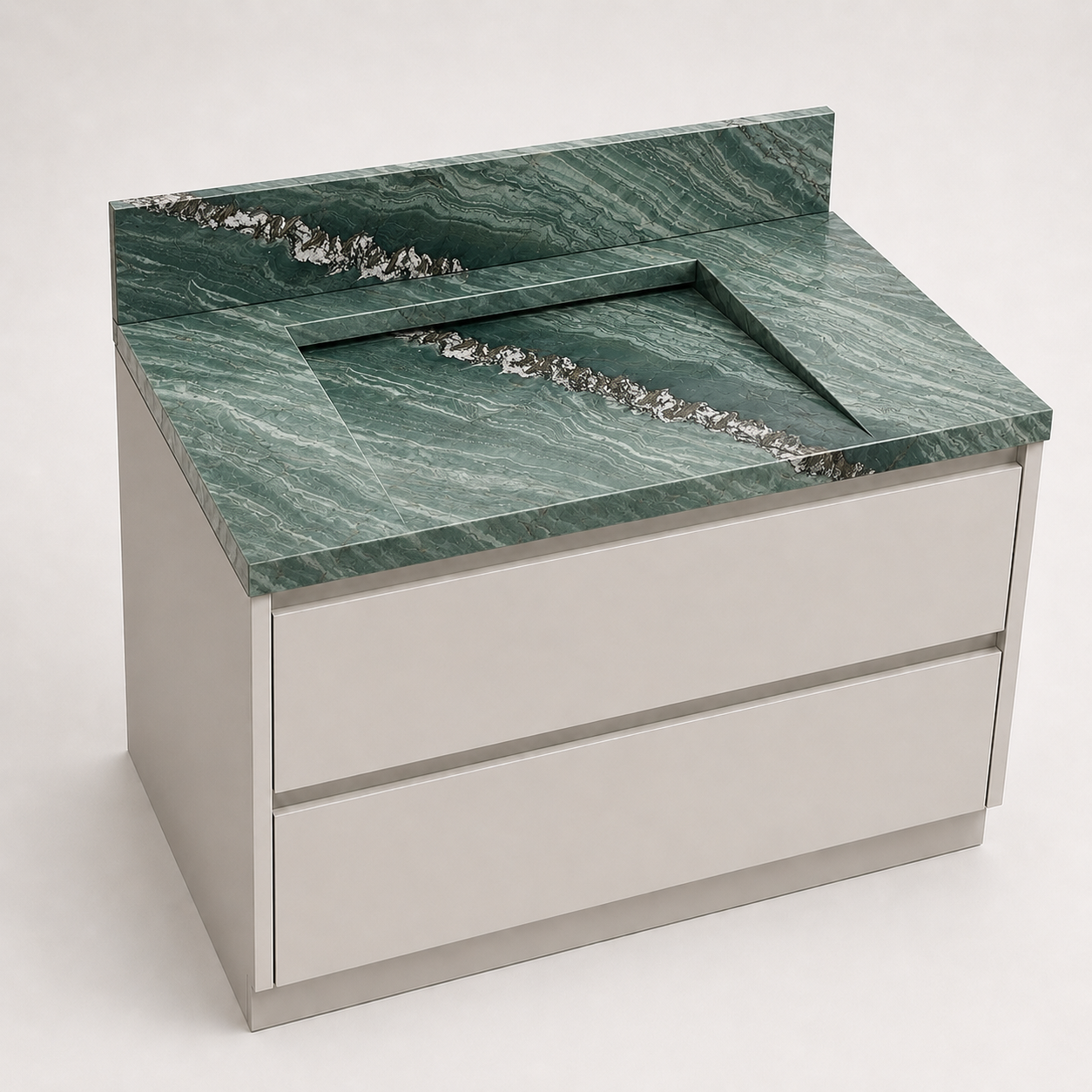 "The Waterfall Ramp" - Ramp Sink With Hidden Slot Drain