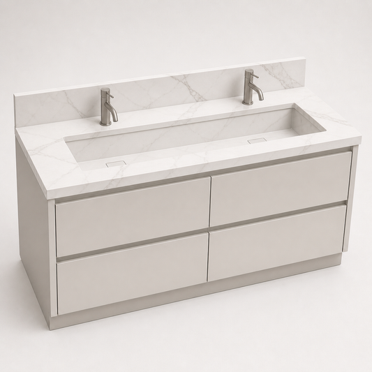 "The Double Luxe" - Double-Station Trough Basin