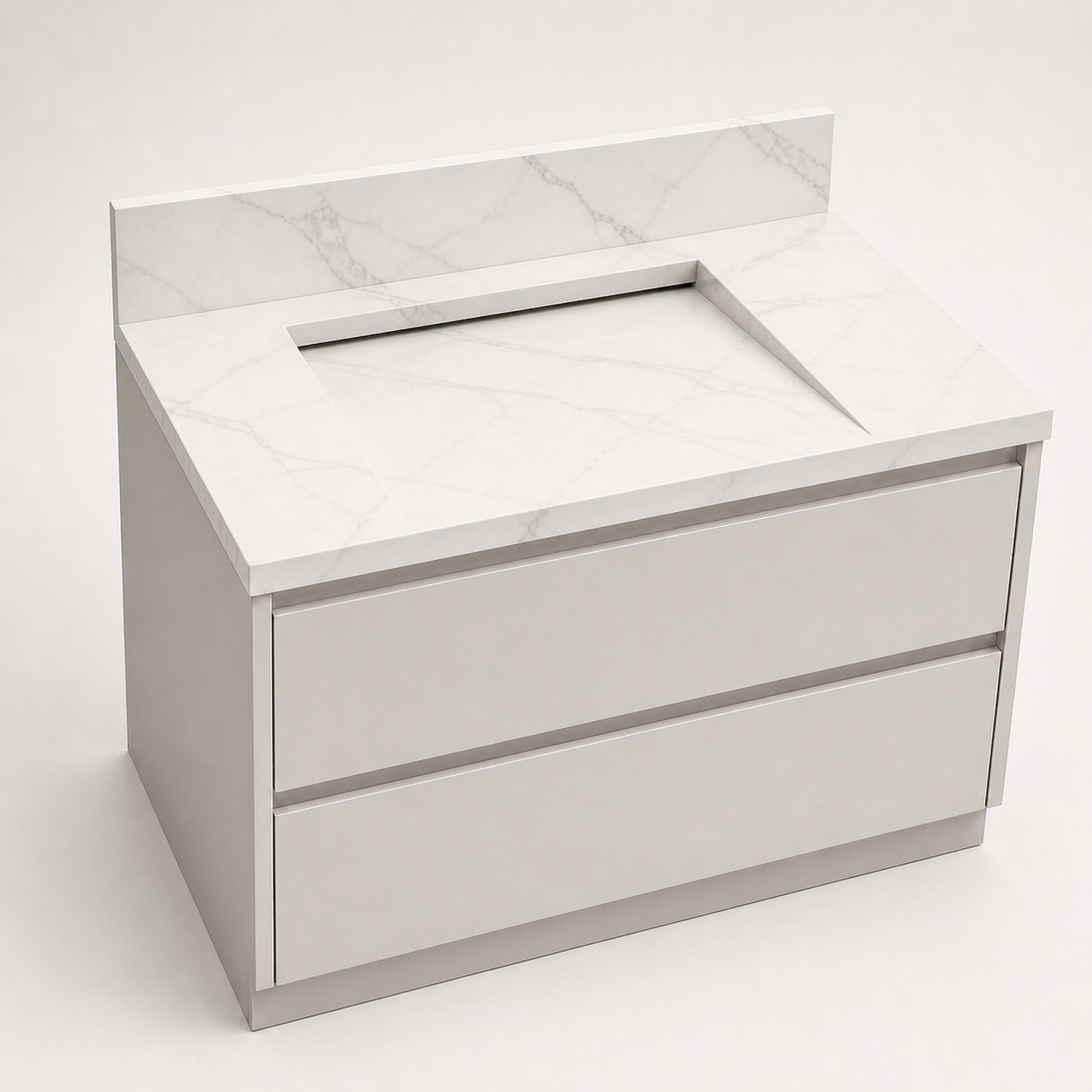 "The Waterfall Ramp" - Ramp Sink With Hidden Slot Drain