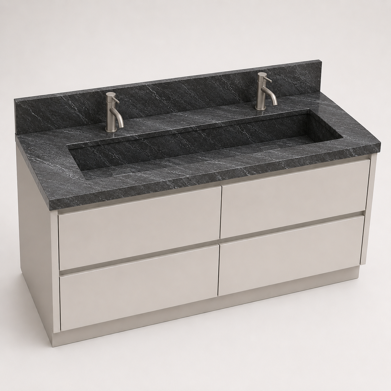 "The Double Luxe" - Double-Station Trough Basin