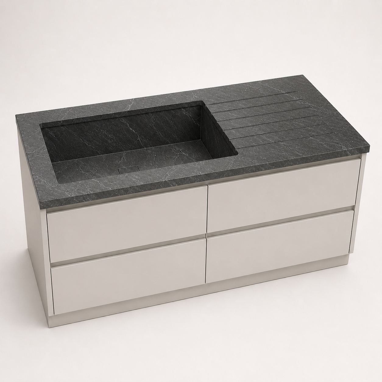 "The Chef's Drainboard" - Integrated Kitchen Sink With Drainboard