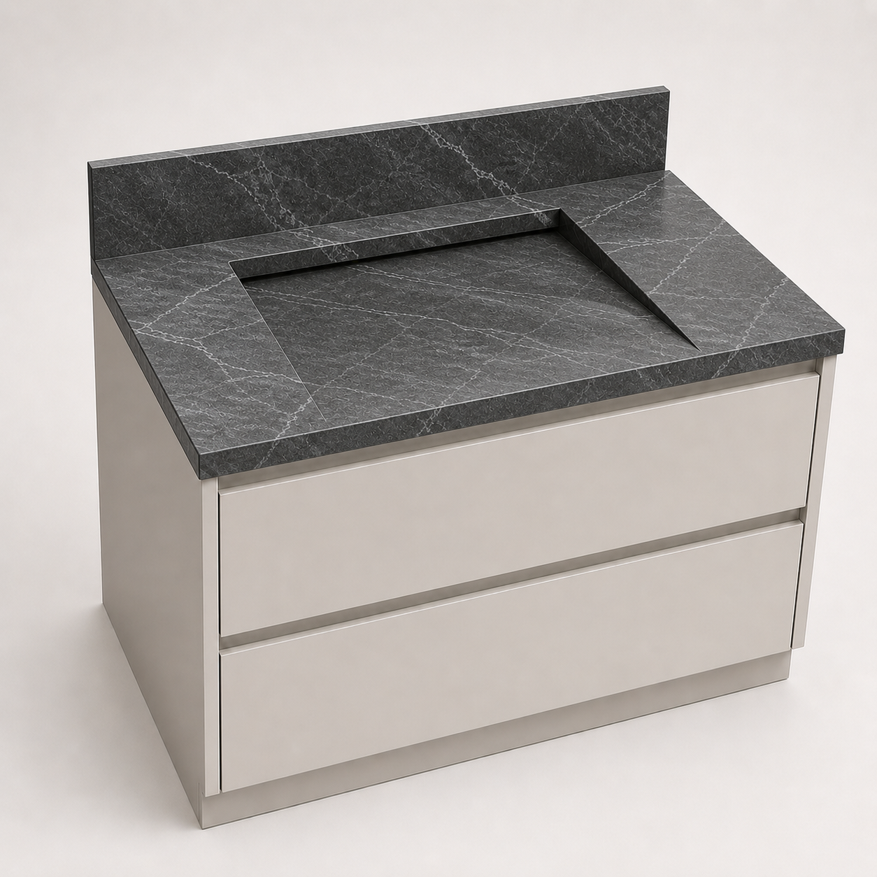 "The Waterfall Ramp" - Ramp Sink With Hidden Slot Drain