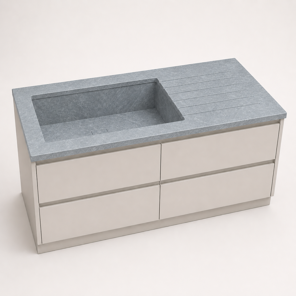 "The Chef's Drainboard" - Integrated Kitchen Sink With Drainboard