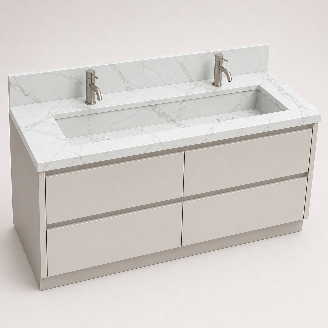 "The Double Luxe" - Double-Station Trough Basin
