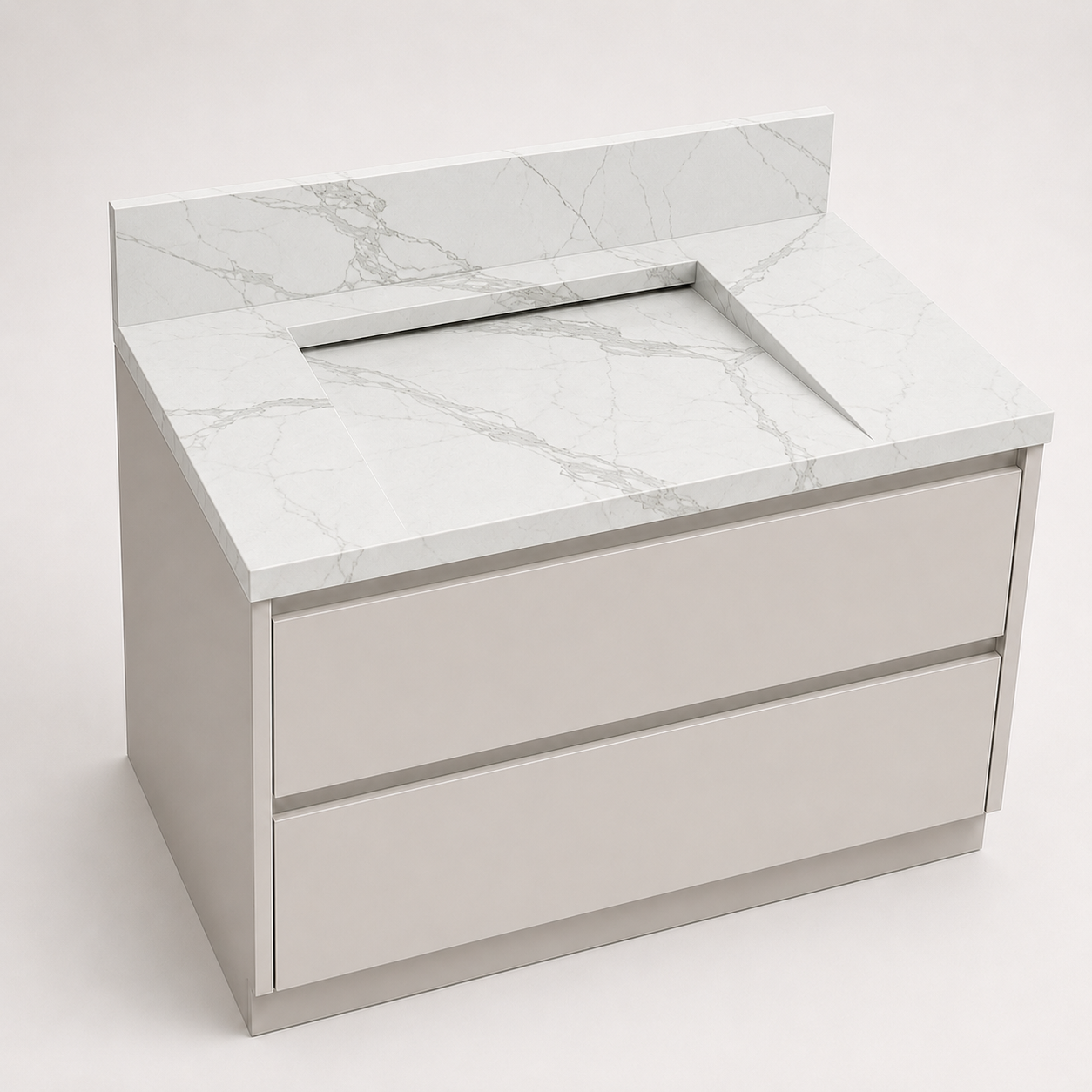 "The Waterfall Ramp" - Ramp Sink With Hidden Slot Drain
