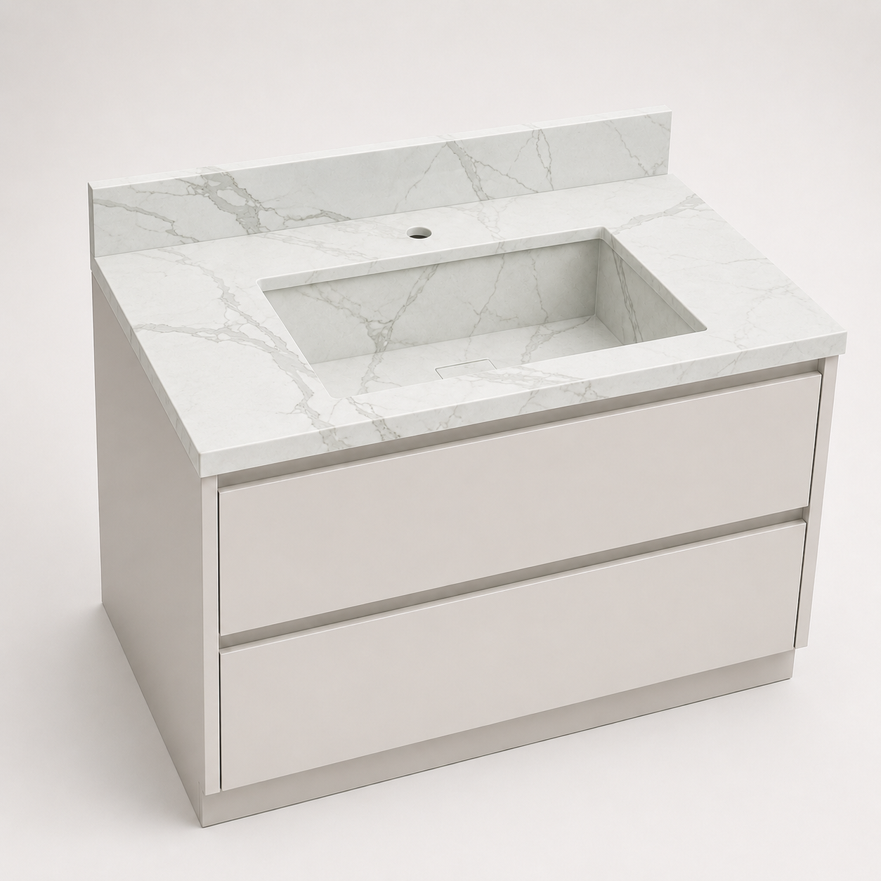 "The Classic" - Single Recessed Rectangular Basin
