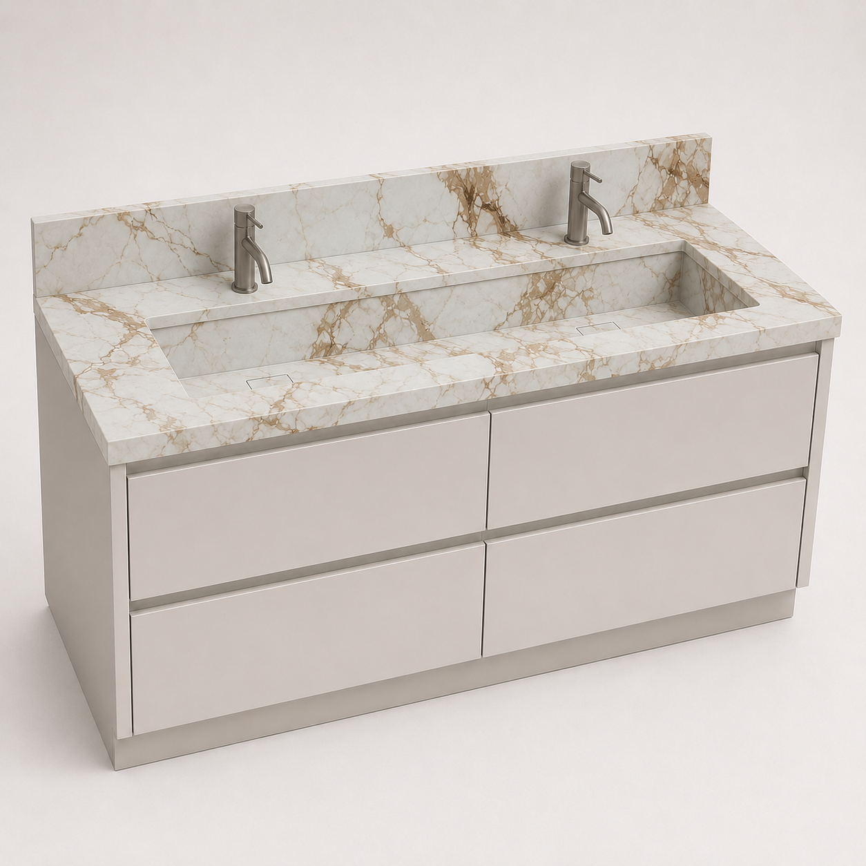 "The Double Luxe" - Double-Station Trough Basin
