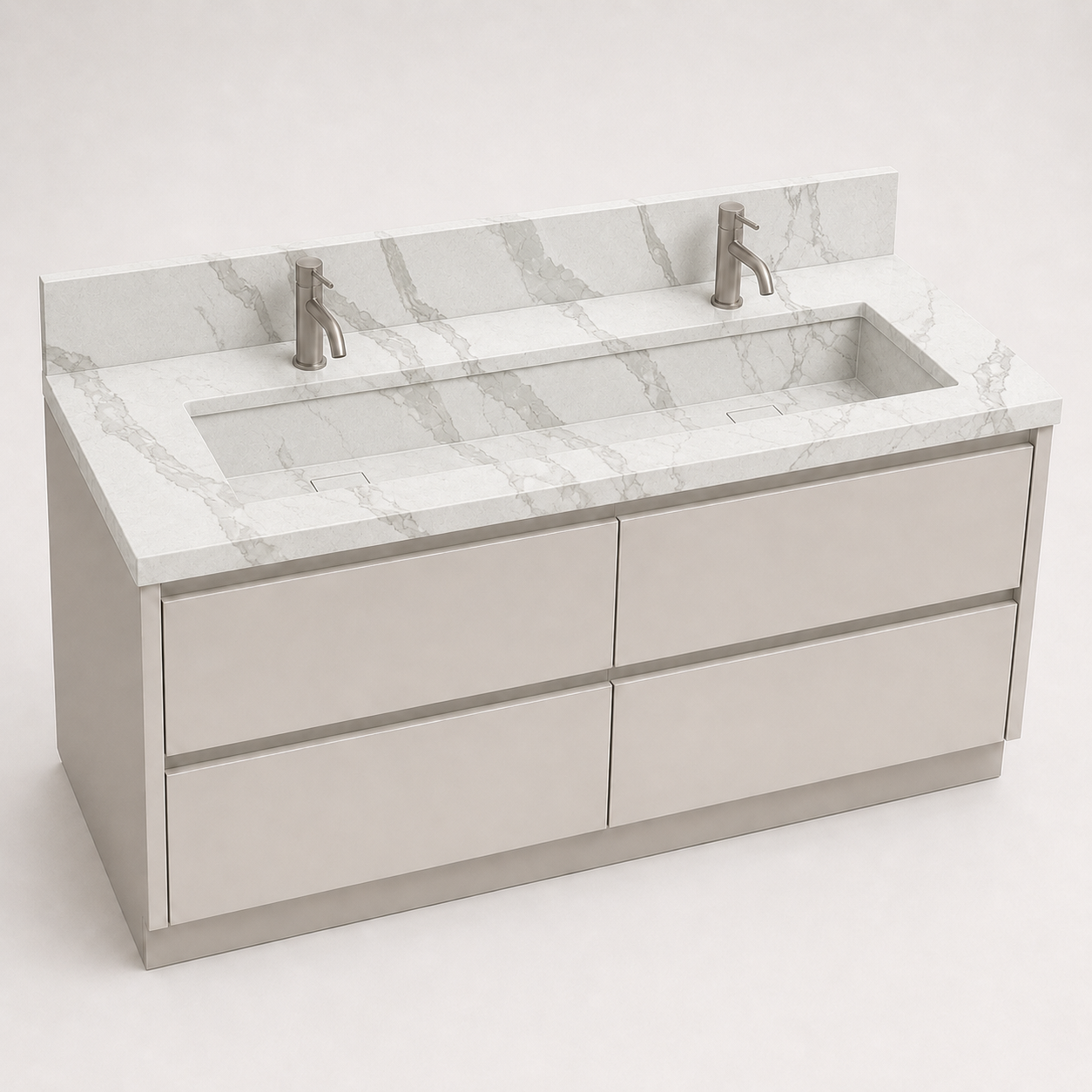 "The Double Luxe" - Double-Station Trough Basin