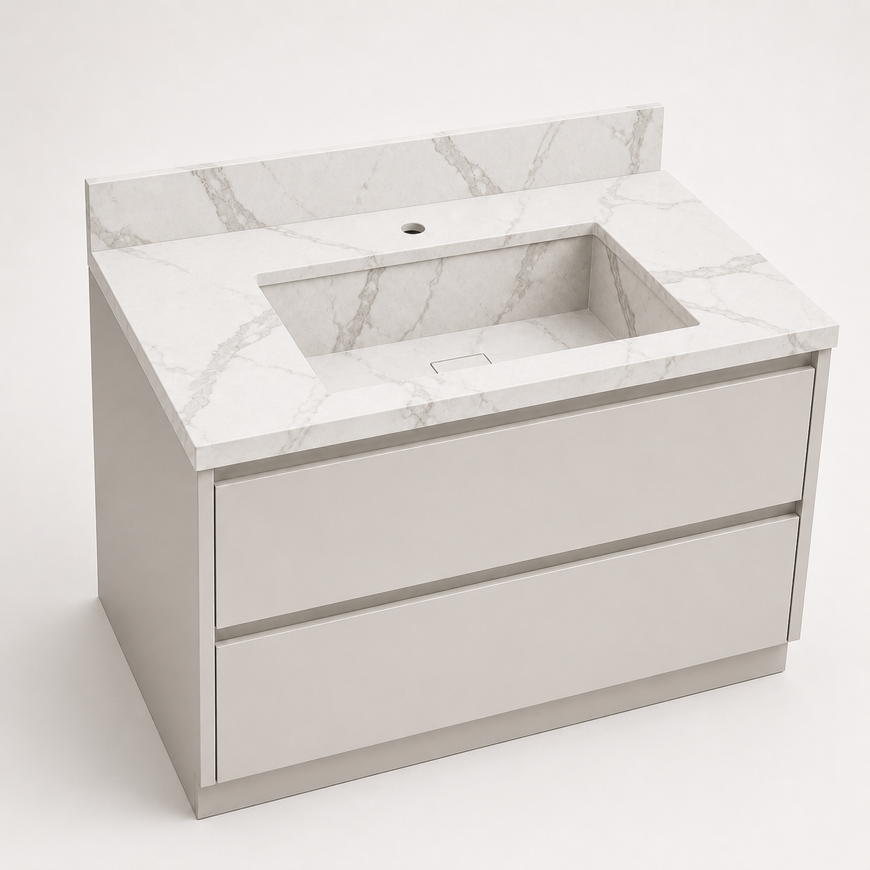 "The Classic" - Single Recessed Rectangular Basin