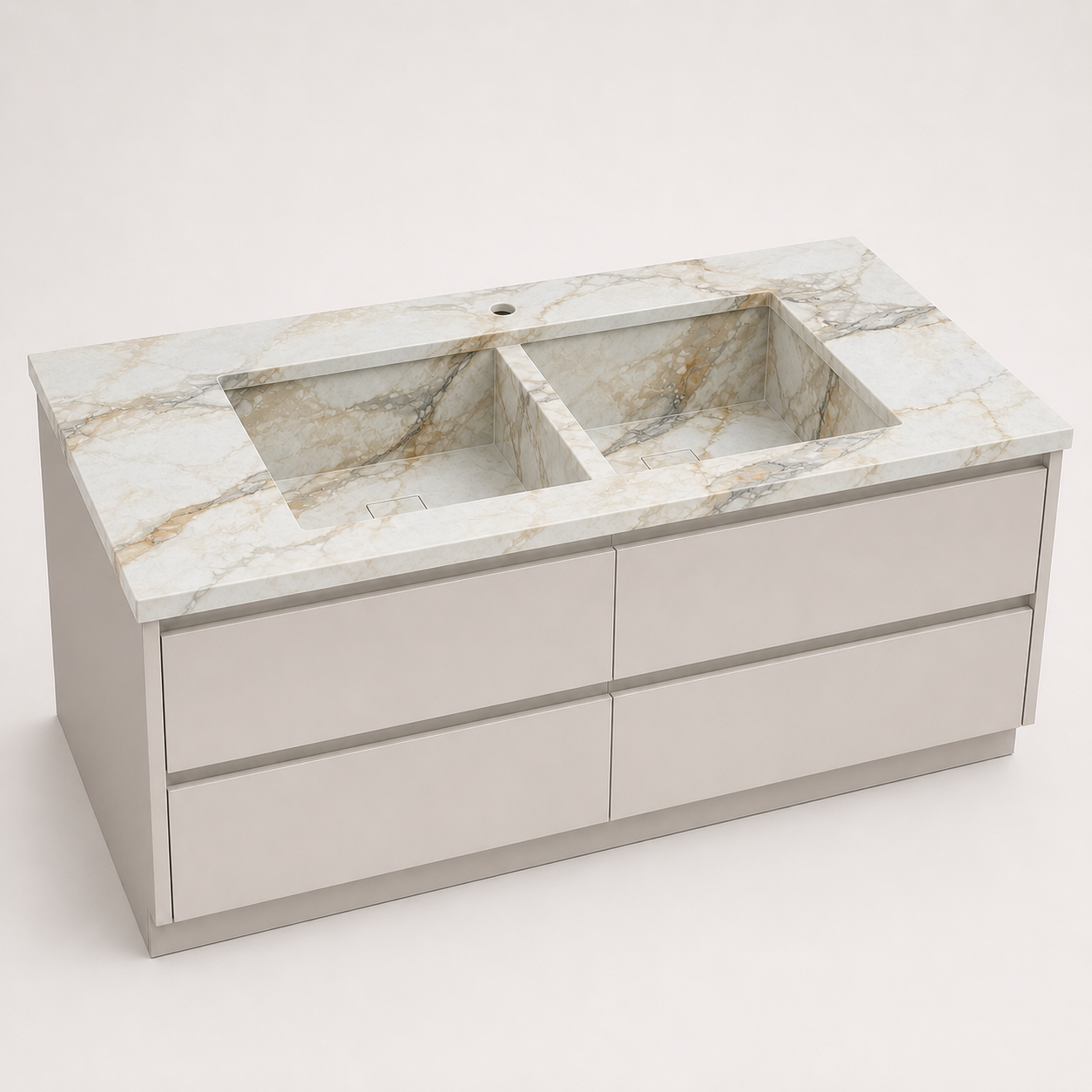 "The Double Workstation" - Double-Bowl Seamless Sink