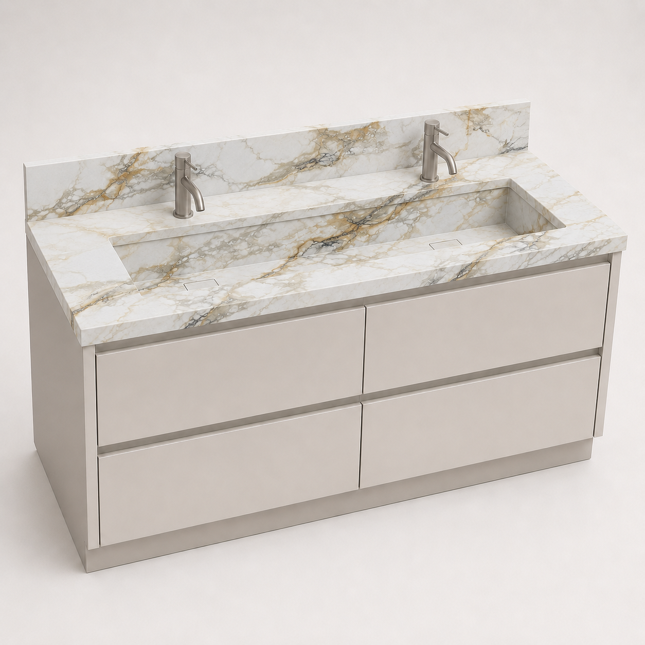 "The Double Luxe" - Double-Station Trough Basin