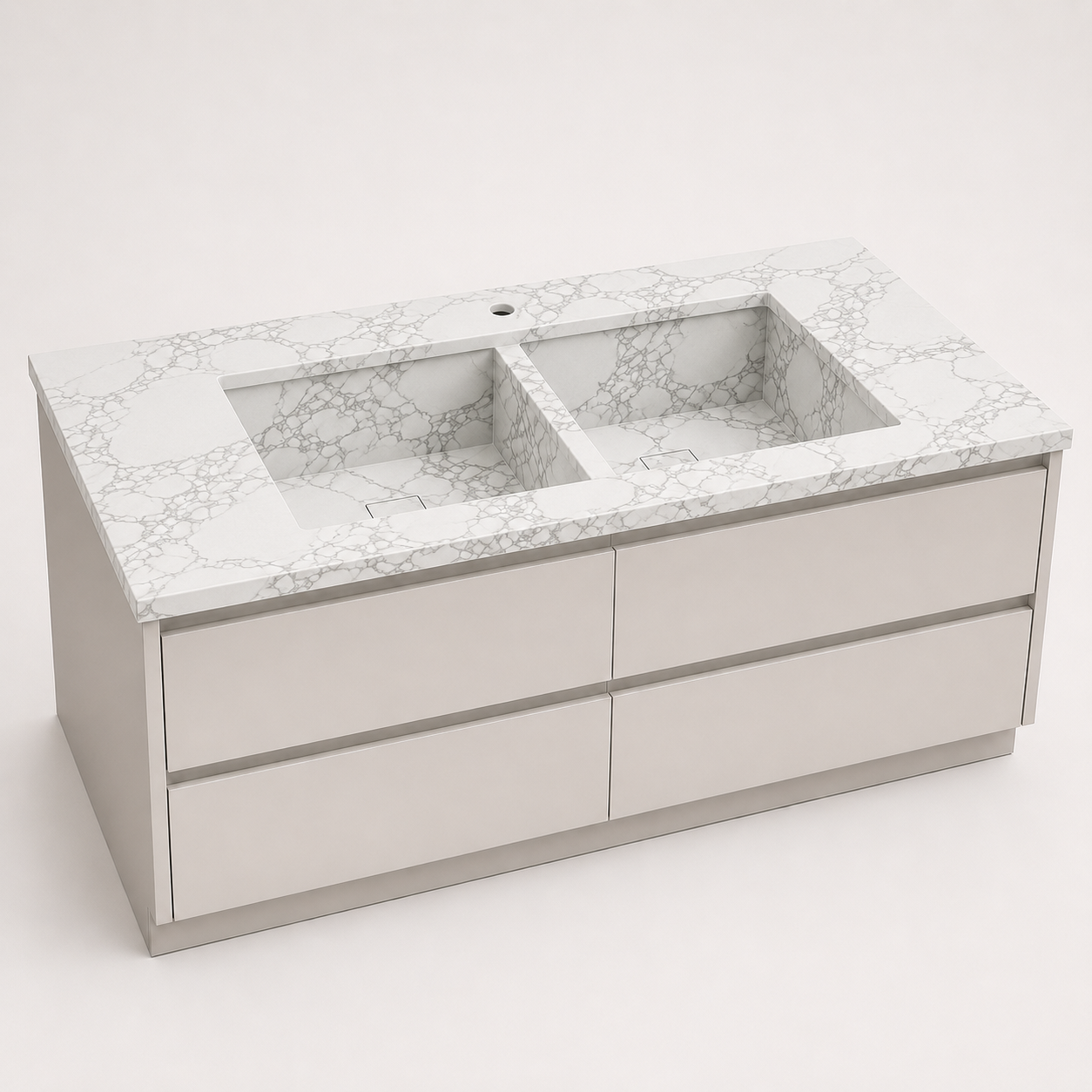 "The Double Workstation" - Double-Bowl Seamless Sink
