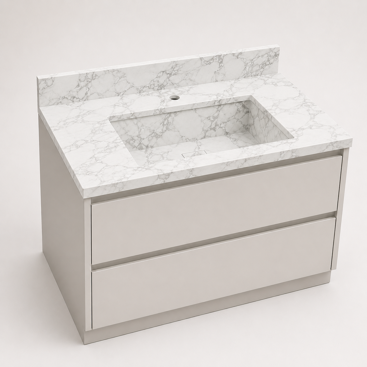"The Classic" - Single Recessed Rectangular Basin