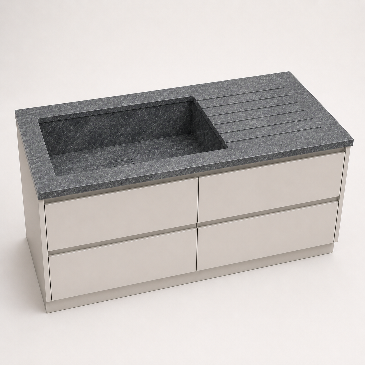 "The Chef's Drainboard" - Integrated Kitchen Sink With Drainboard