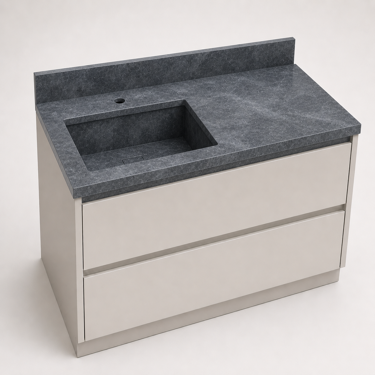 "The Space Saver" - Corner Or Offset Integrated Sink