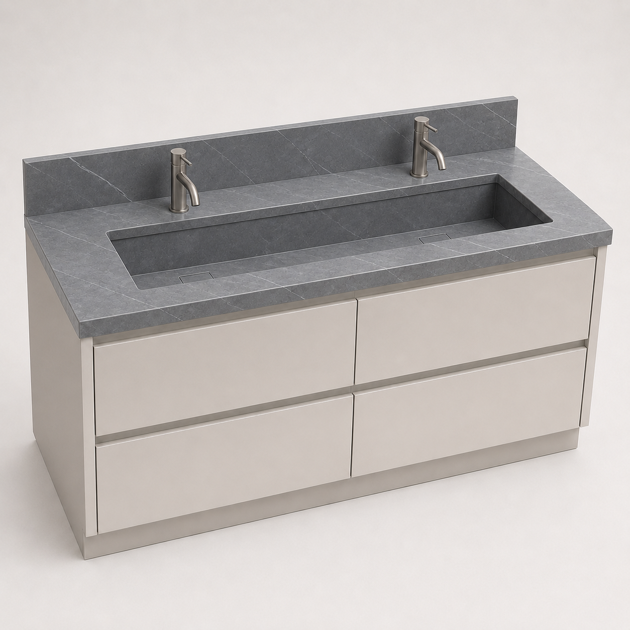 "The Double Luxe" - Double-Station Trough Basin