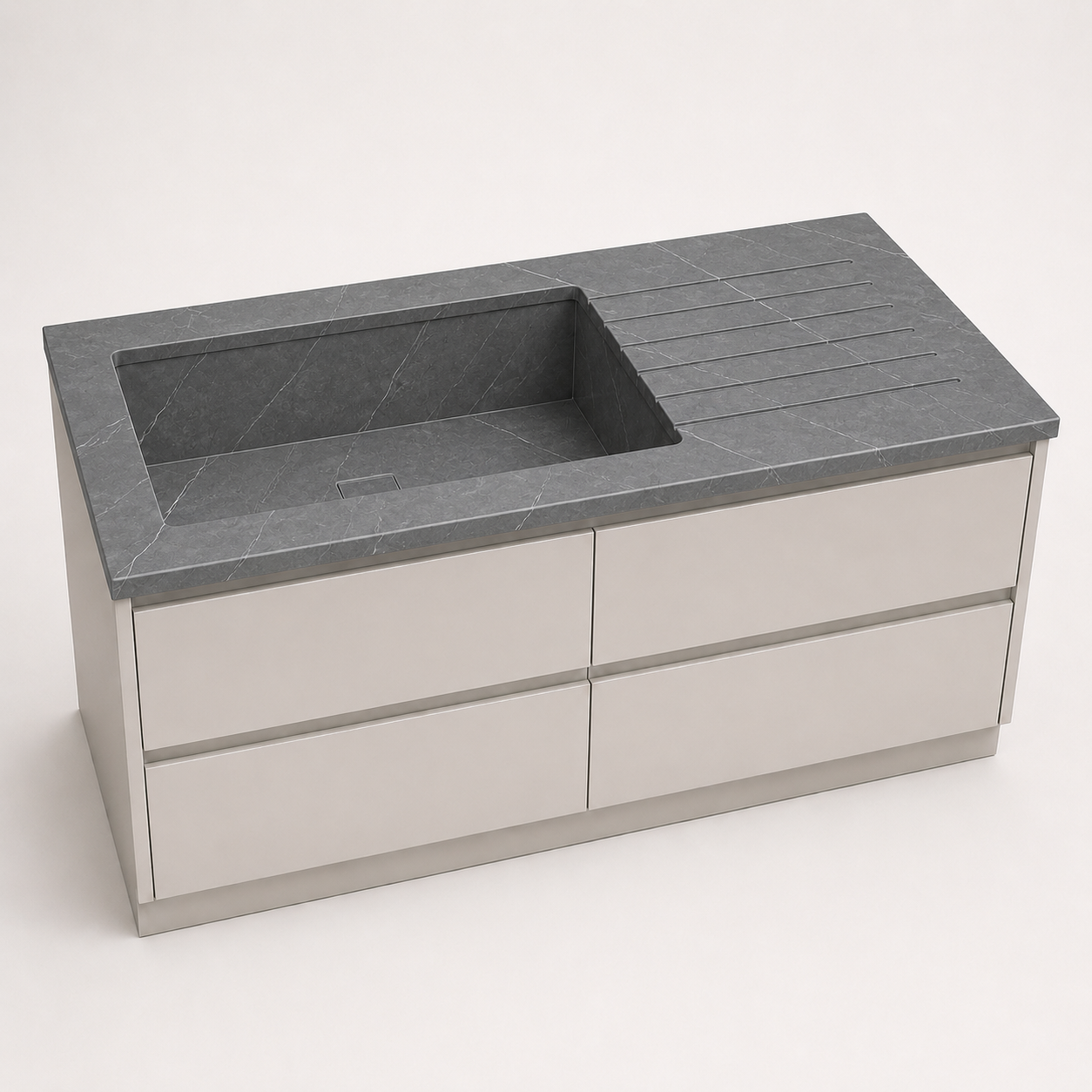 "The Chef's Drainboard" - Integrated Kitchen Sink With Drainboard