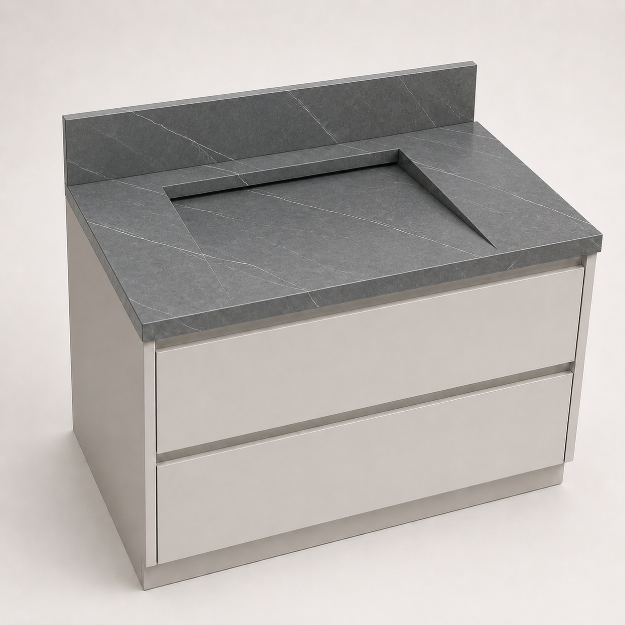"The Waterfall Ramp" - Ramp Sink With Hidden Slot Drain