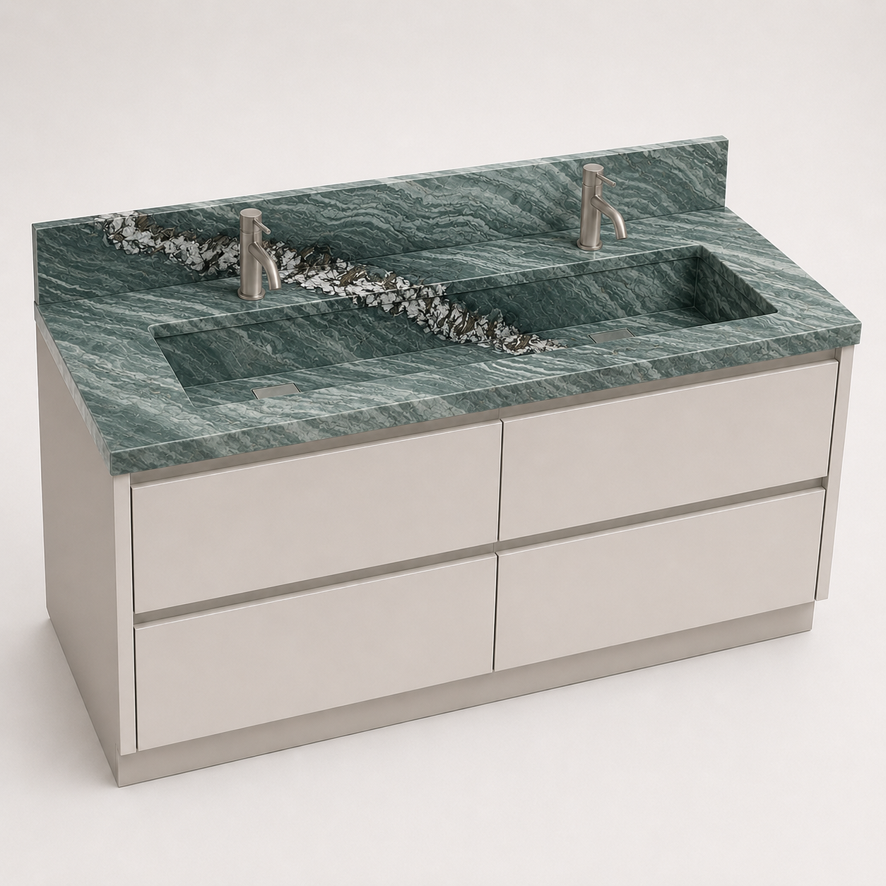 "The Double Luxe" - Double-Station Trough Basin