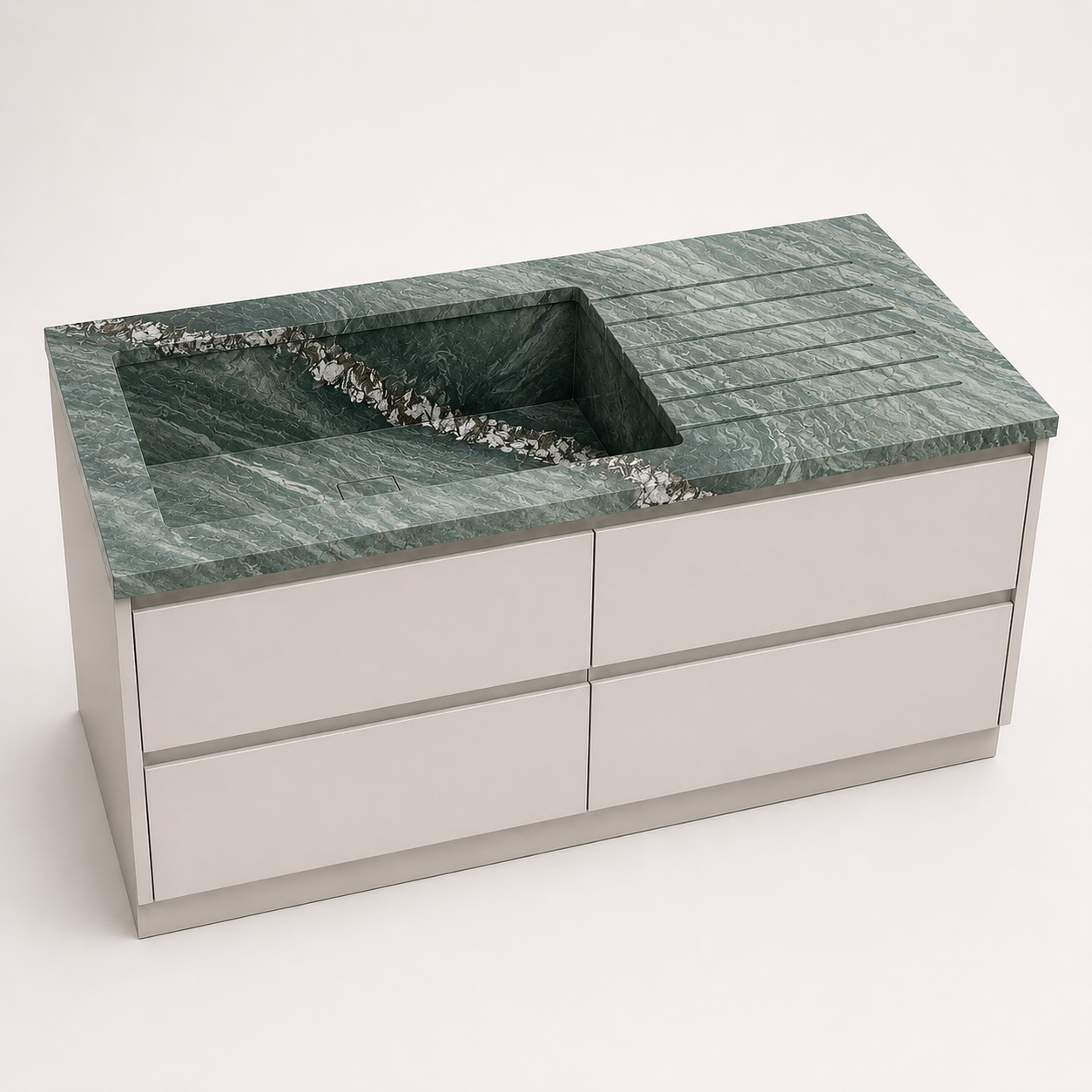 "The Chef's Drainboard" - Integrated Kitchen Sink With Drainboard