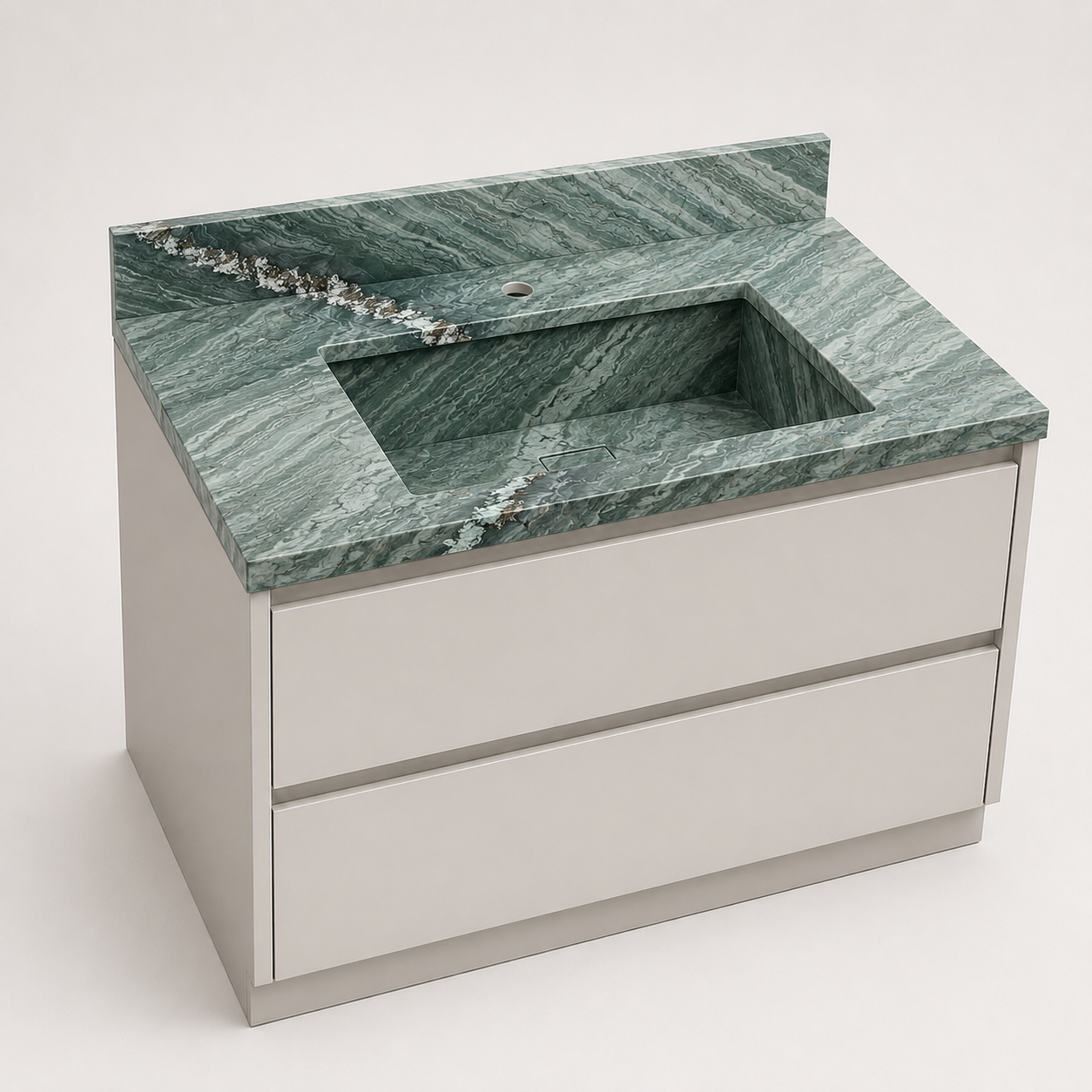 "The Classic" - Single Recessed Rectangular Basin